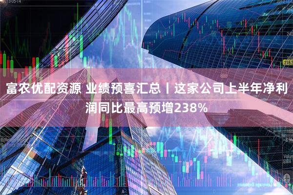 富农优配资源 业绩预喜汇总丨这家公司上半年净利润同比最高预增238%